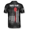 personalized darts american athlete red custom polo shirt for men mockup back